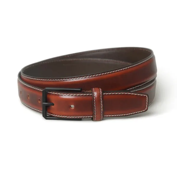 Volere Leathers Cherry Oil Pull-up Profile Belt