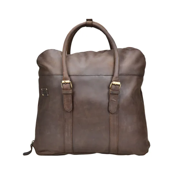 Volere Leathers Vintage Distressed Leather Tote Bag