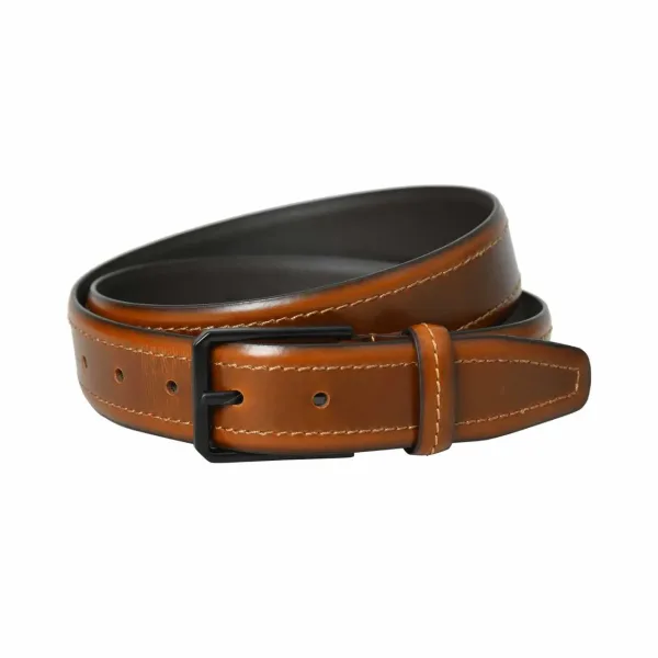 Volere Leathers Tan Oil Pull-up Profile Belt
