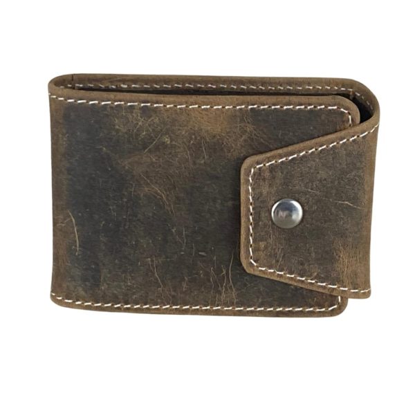 Vintage Leather Card Holder – Handmade Distressed Leather Wallet for Men | Slim Accordion Card Organizer